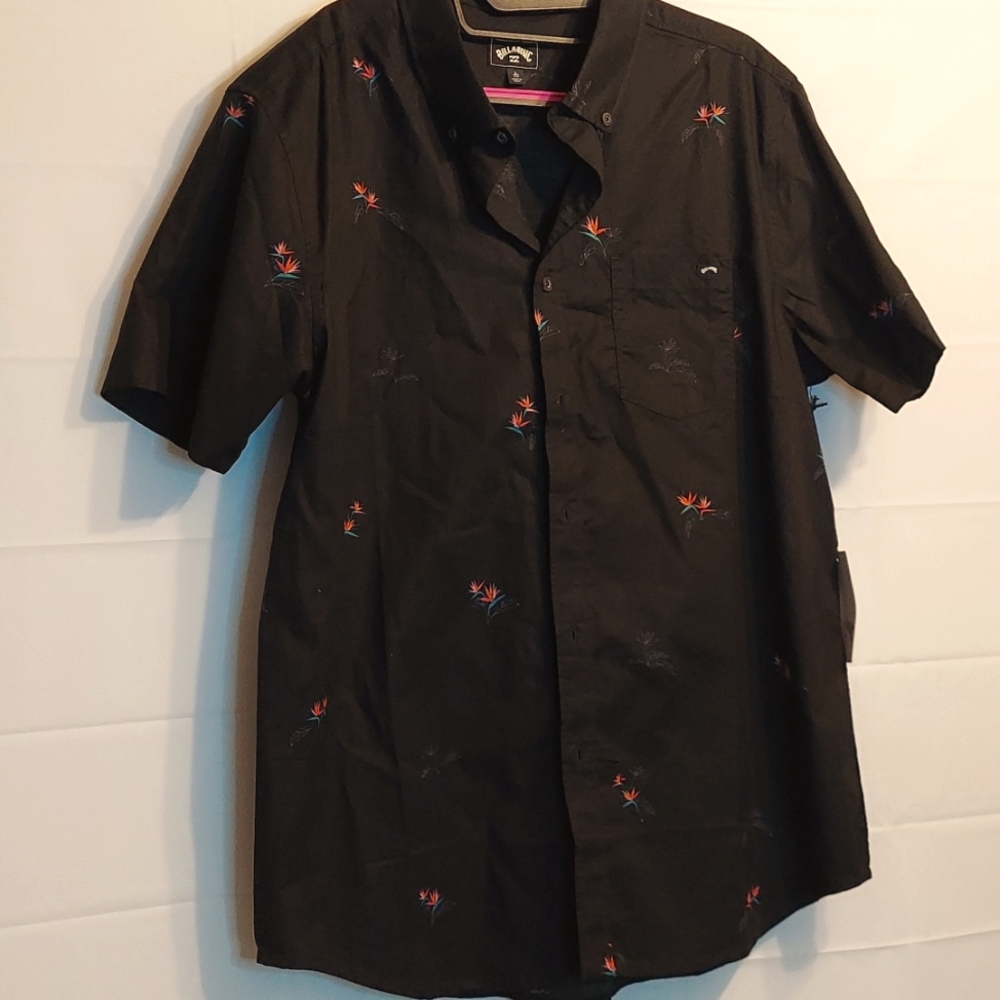 Men's Black Billabong Short Sleeved Button Up